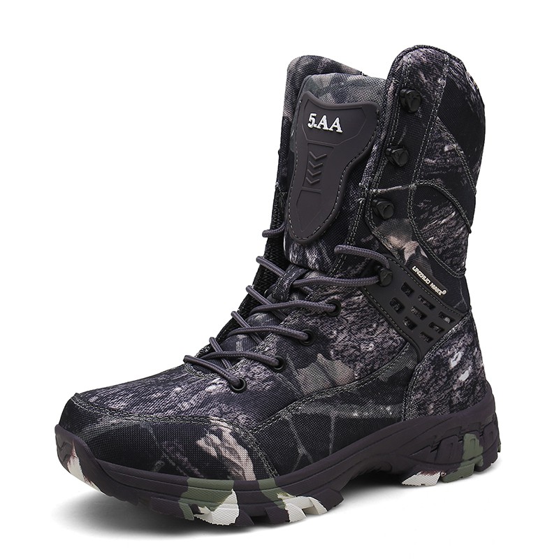 Men's 5AA Tactical Boots Army Men's Outdoor Hiking Combat Swat Shoes ...