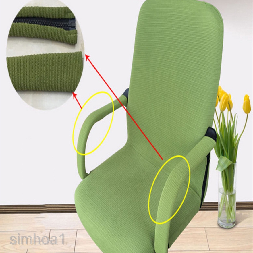 2Pcs Solid Chair Armrest Covers Elastic Protector Office Armchair Arm
