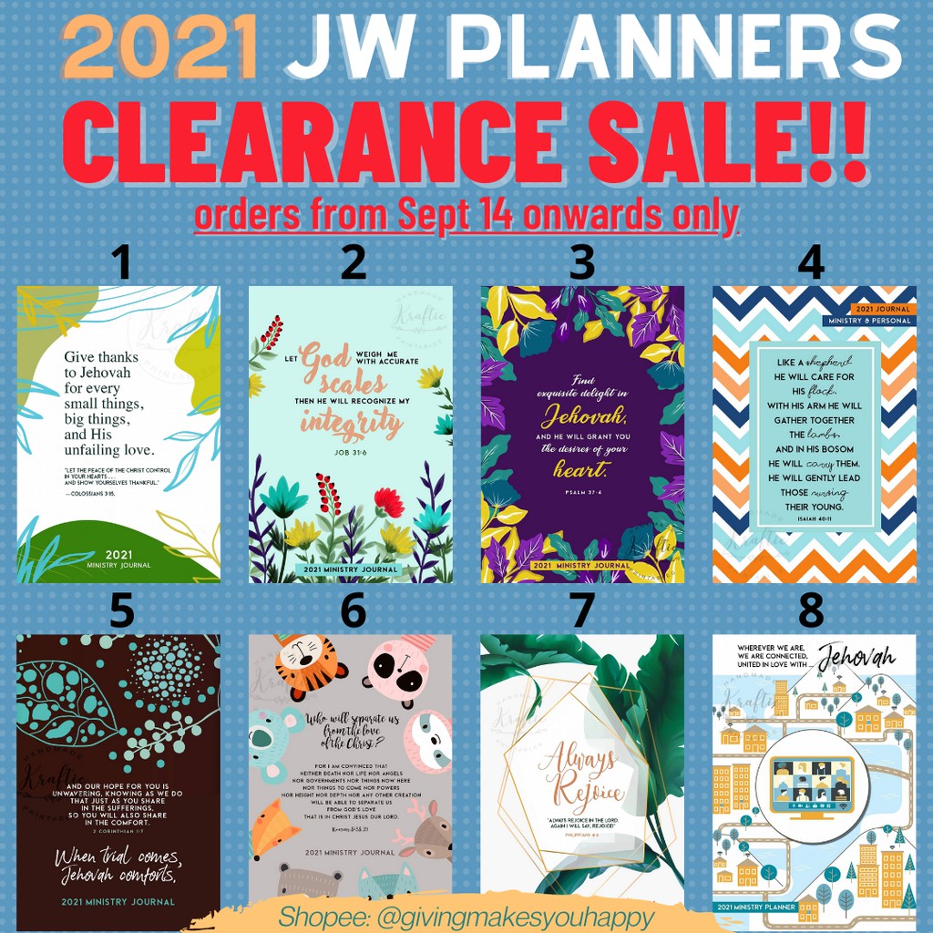 2021 Jw Ministry Journal Planner Shopee Philippines