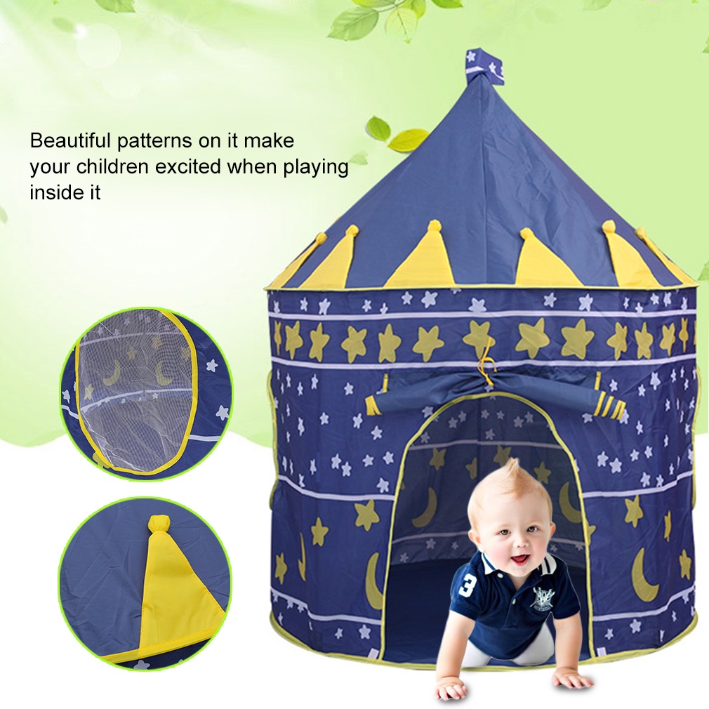 Play Tent for Boys Girls Portable Kids Tent Indoor Outdoor Large Foldable Playhouse Unique Space Design Castle Gift for Boys and Girls 39.4x39.4x51.2 inch Come with Carrying Bag