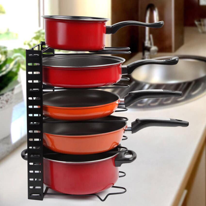 5 Layer Pan  Organizer Pot Rack  Lid Holder Cookware 