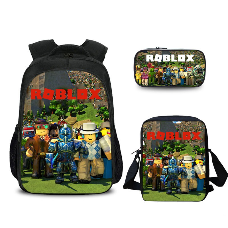 3 In 1 Roblox Student Bag Korean Student Backpack Bag Backpack - lunchbox friends roblox