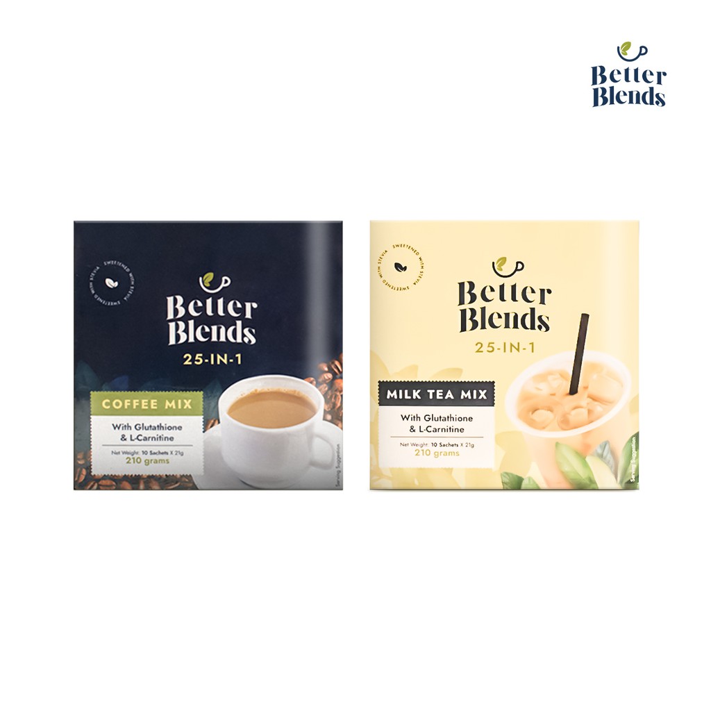 Better Blends Healthy 25 in 1 Coffee Milk Tea Mix 2 Boxes Shopee
