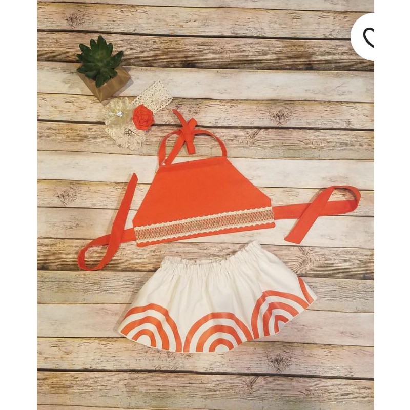 Moana Outfit Birthday Moana Outfit Princess Moana Moana Crop Top Baby Moana Costume Baby Moana Shopee Philippines