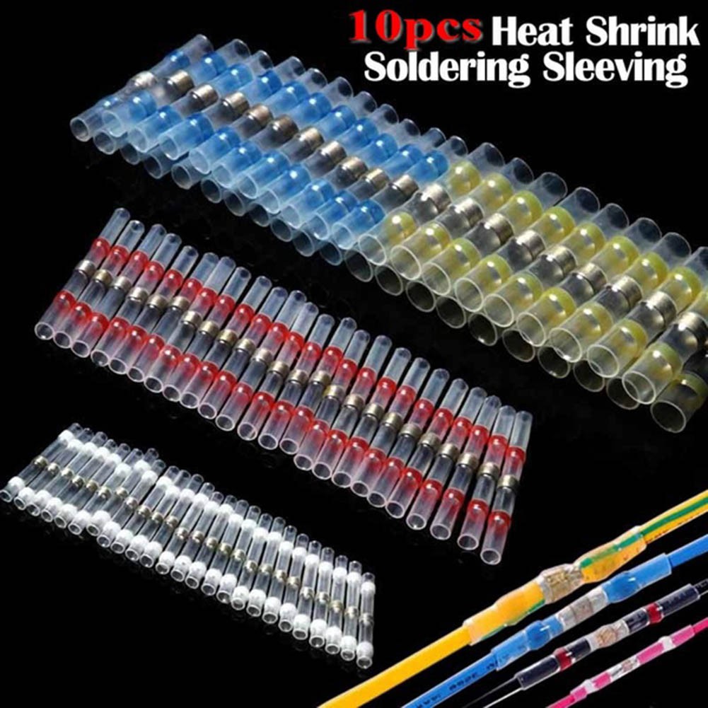 10pcs Practical Electrical Waterproof Seal Heat Shrink Butt Terminals Solder Sleeve Wire Connectors