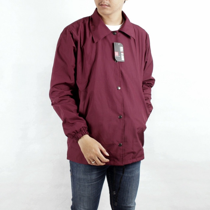 coach jacket maroon