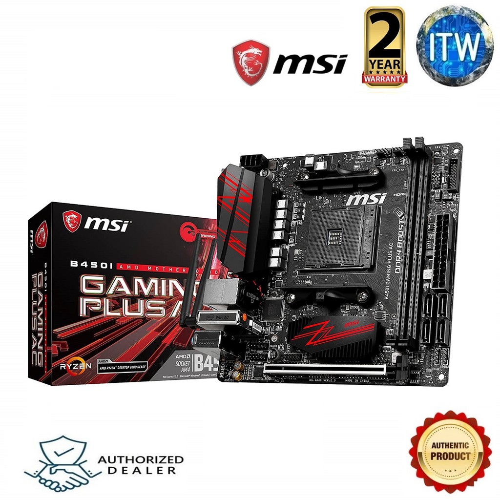 Msi B450i Gaming Plus Ac Am4 Mini Itx Wifi Motherboard Shopee Philippines