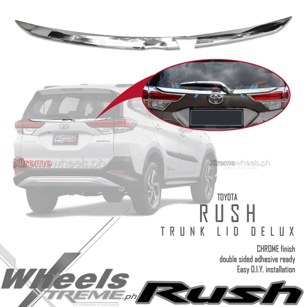 Toyota Rush E / G 2018-2021 Rear Trunk Lid Deluxe Chrome Cover Upper ...