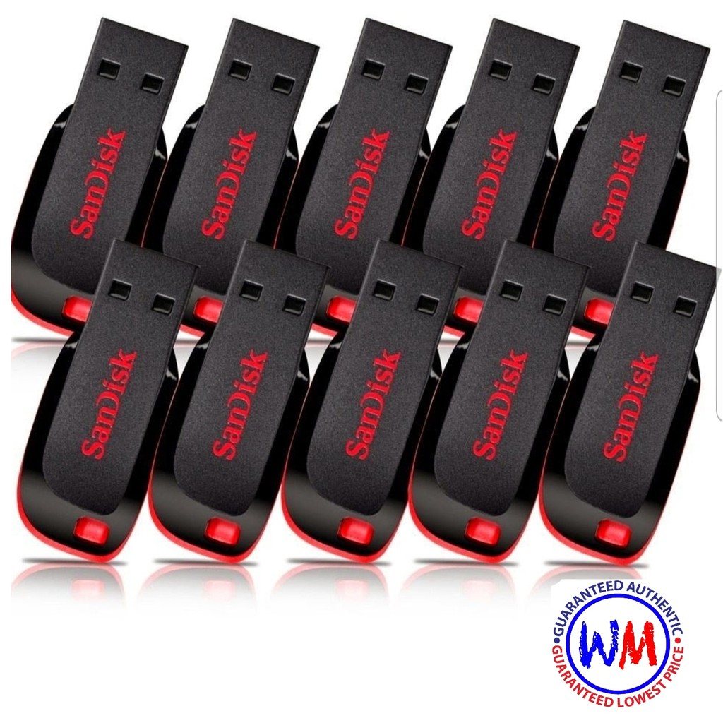 Sandisk Cruzer Blade 16gb Usb Flash Drive Set Of 10 Shopee Philippines