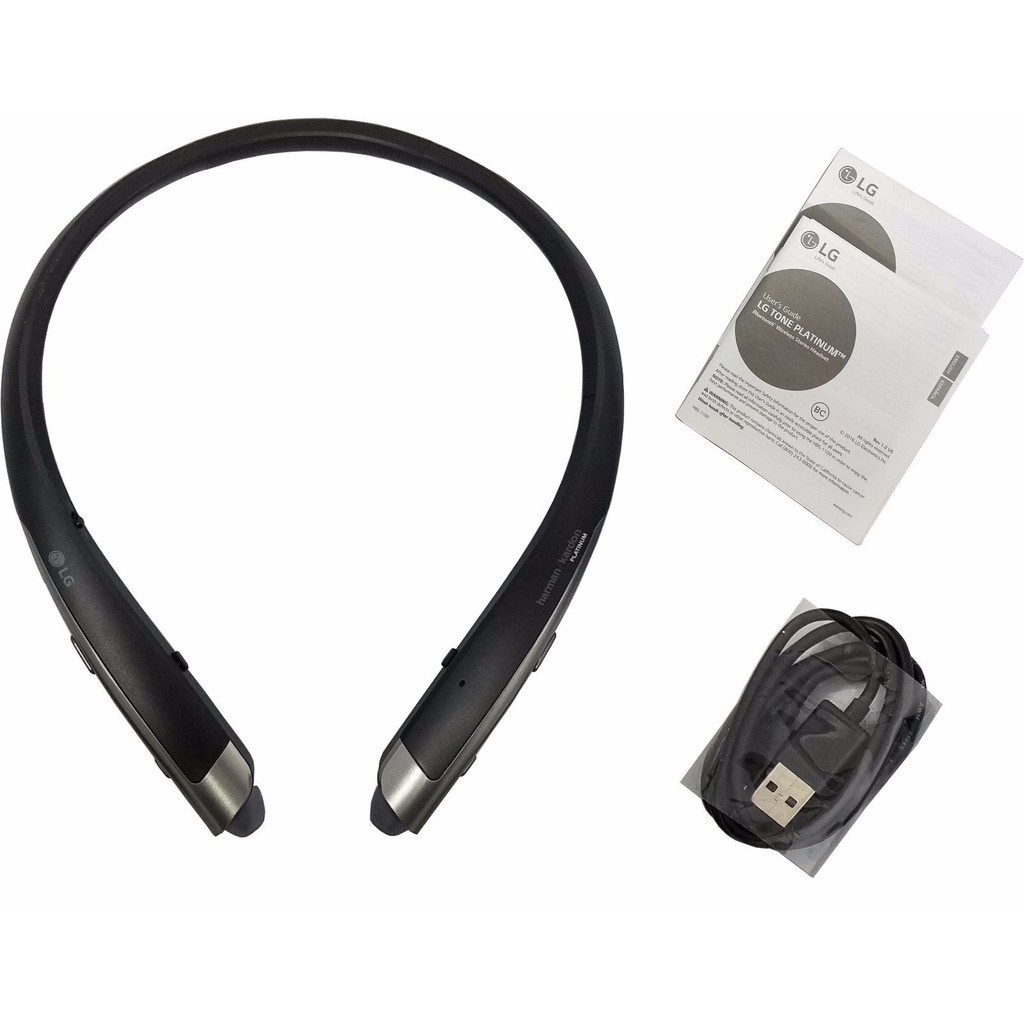 New Lg Tone Platinum Hbs 1100 Bluetooth Headset Harman Kardon Platinum Black Shopee Philippines