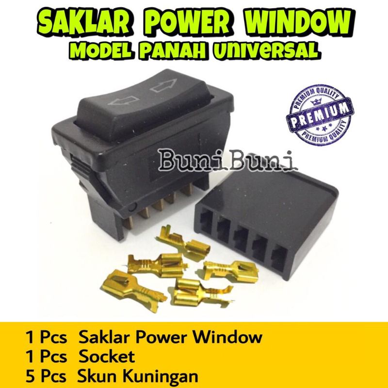 Power Window Switch / Universal Car Window Power Switch Complete Socket