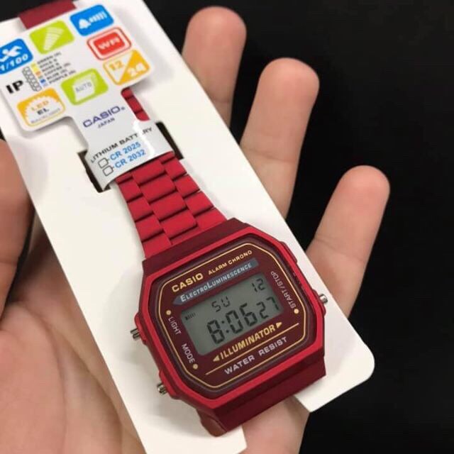 casio vintage matte red price