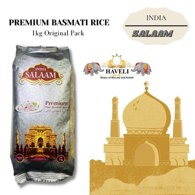 India Salaam Premium Pure Basmati Rice 1kg Original Pack Shopee Philippines