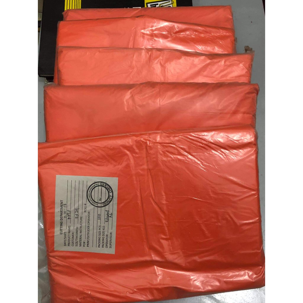 Orange Garbage Bag (100 Pieces Per Pack) Shopee Philippines