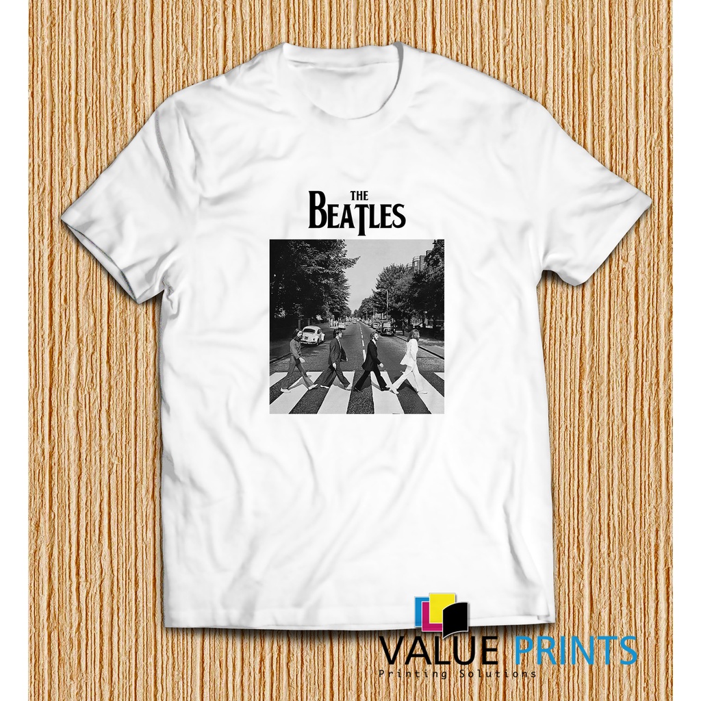 Value Prints The Beatles Abbey Road B&W Shirt High Quality Cotton ...