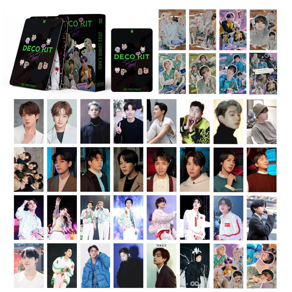 54pcs/box KPOP BTX Deco Kit 2022 Festa Butter Persona Dynamite,Blackpnk Album Lomo Card