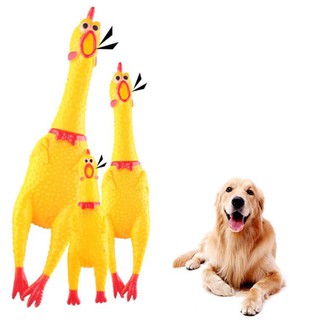 2021 Hot Sell Whole Sale Squeaky dog toy Screaming Chicken pet chew toy Silicone dog toy Cat Safe