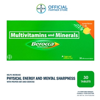 Berocca Orange Energy Vitamins Effervescent 30 Tablets