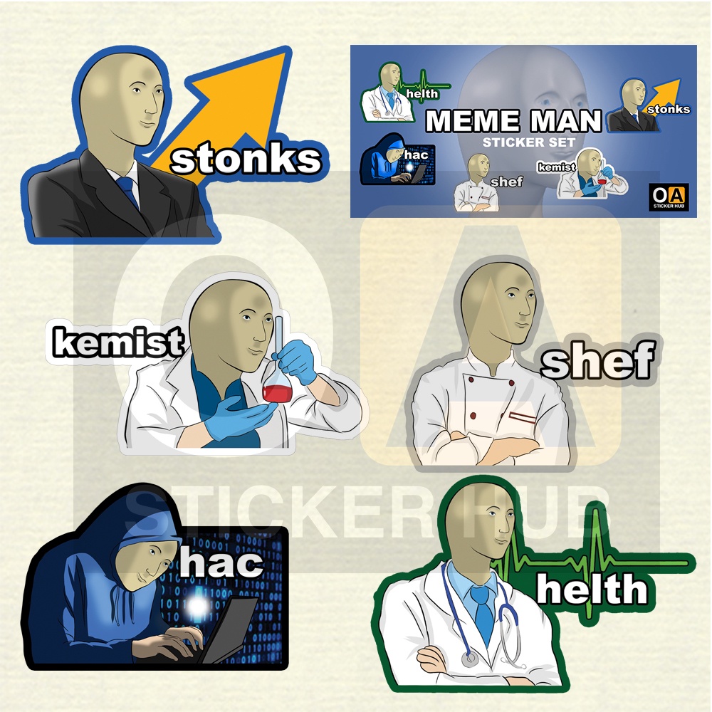 Meme man sticker set | Shopee Philippines