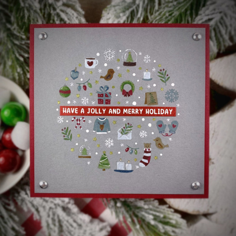 ME Christmas Decoration Logo Silicone Transparent Seal Set DIY Mold Handmade Paper-Cutting Card Embossing