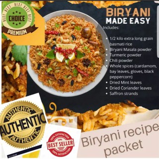 Biryani Rice Ingredients The Original  Complete Pack of Spices+500g AbuKass Basmati Rice 6-8 pax