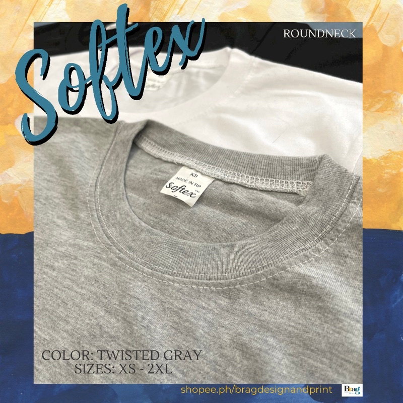 Softex Gray Plain Shirt Roundneck Shopee Philippines