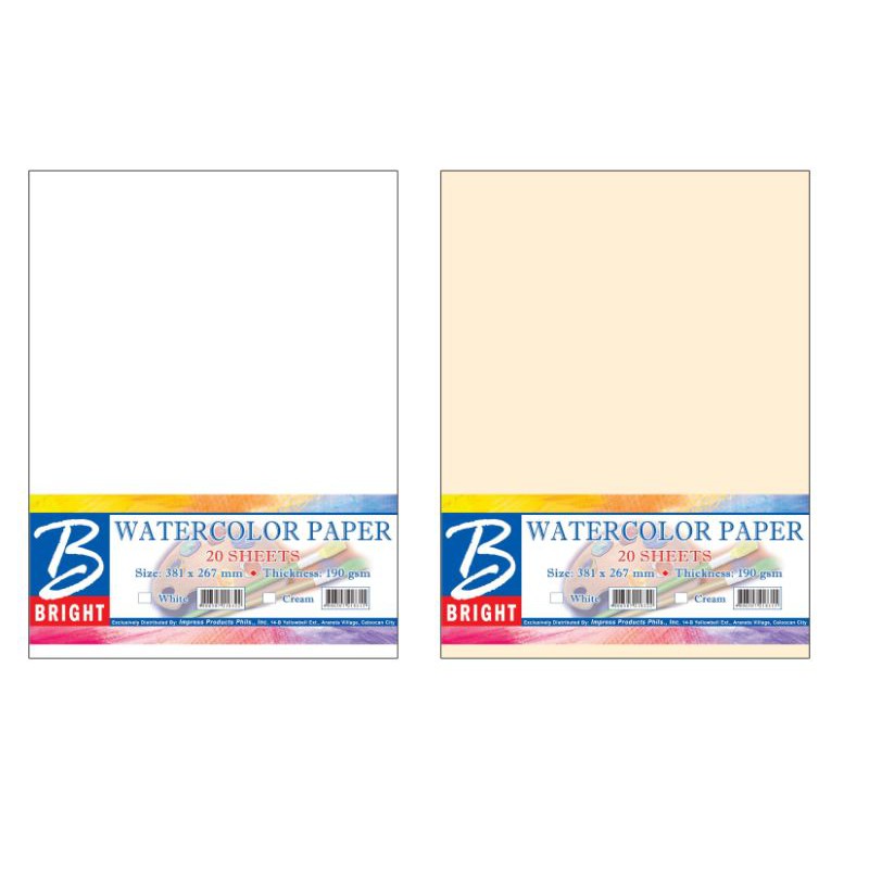20 sheets Watercolor Paper 190gsm 10.5 x 15in Shopee Philippines