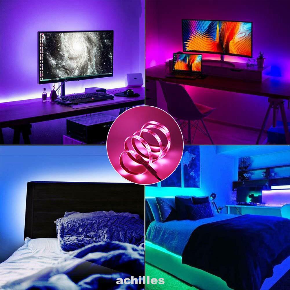 led strip lights computer desk