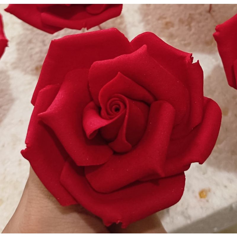 deep red hybrid tea rose gumpaste edible flower Shopee Philippines