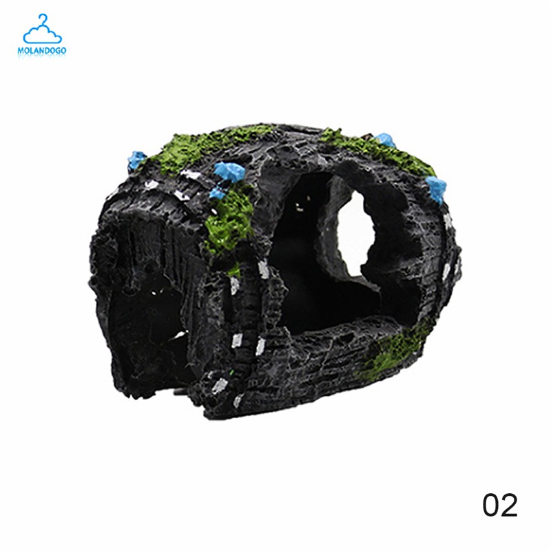 Aquarium Ornament Aquatic Caves Hide Shelter Uotyle Resin Broken Barrel Aquarium Decorations for Fish Tank Aquarium Ornament Aquatic Caves Hide Shelter Uotyle Resin Broken Barrel Aquarium Decorations for Fish Tank