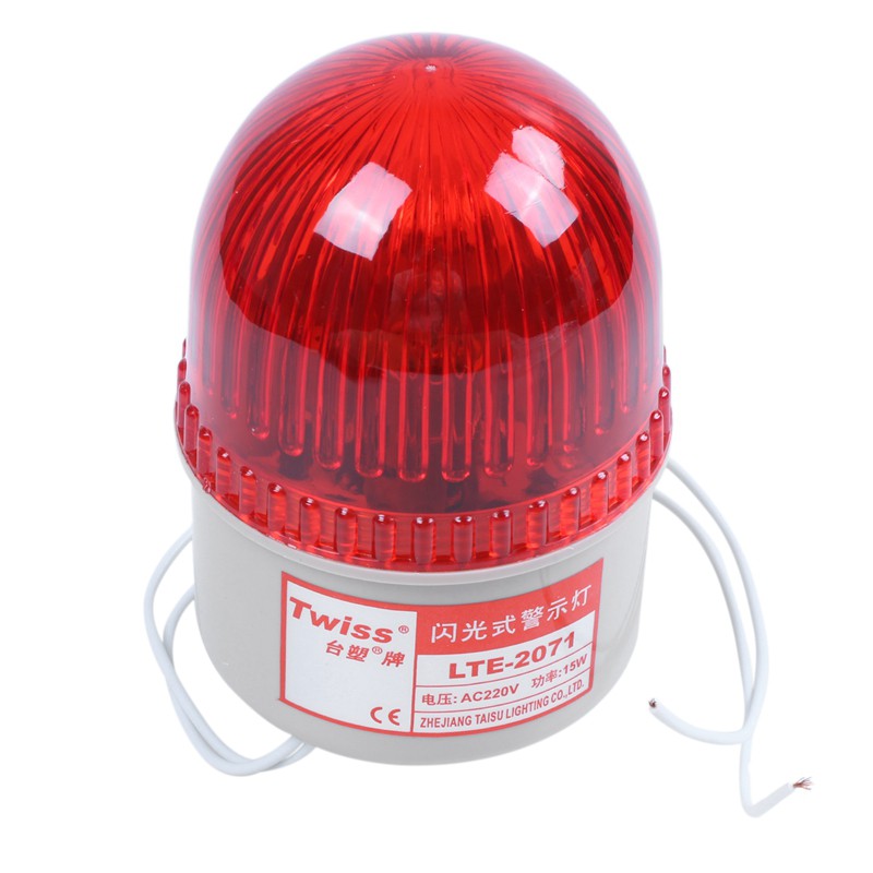 High Quality AC 220V 15W Red Light Industrial Signal Tower Flash