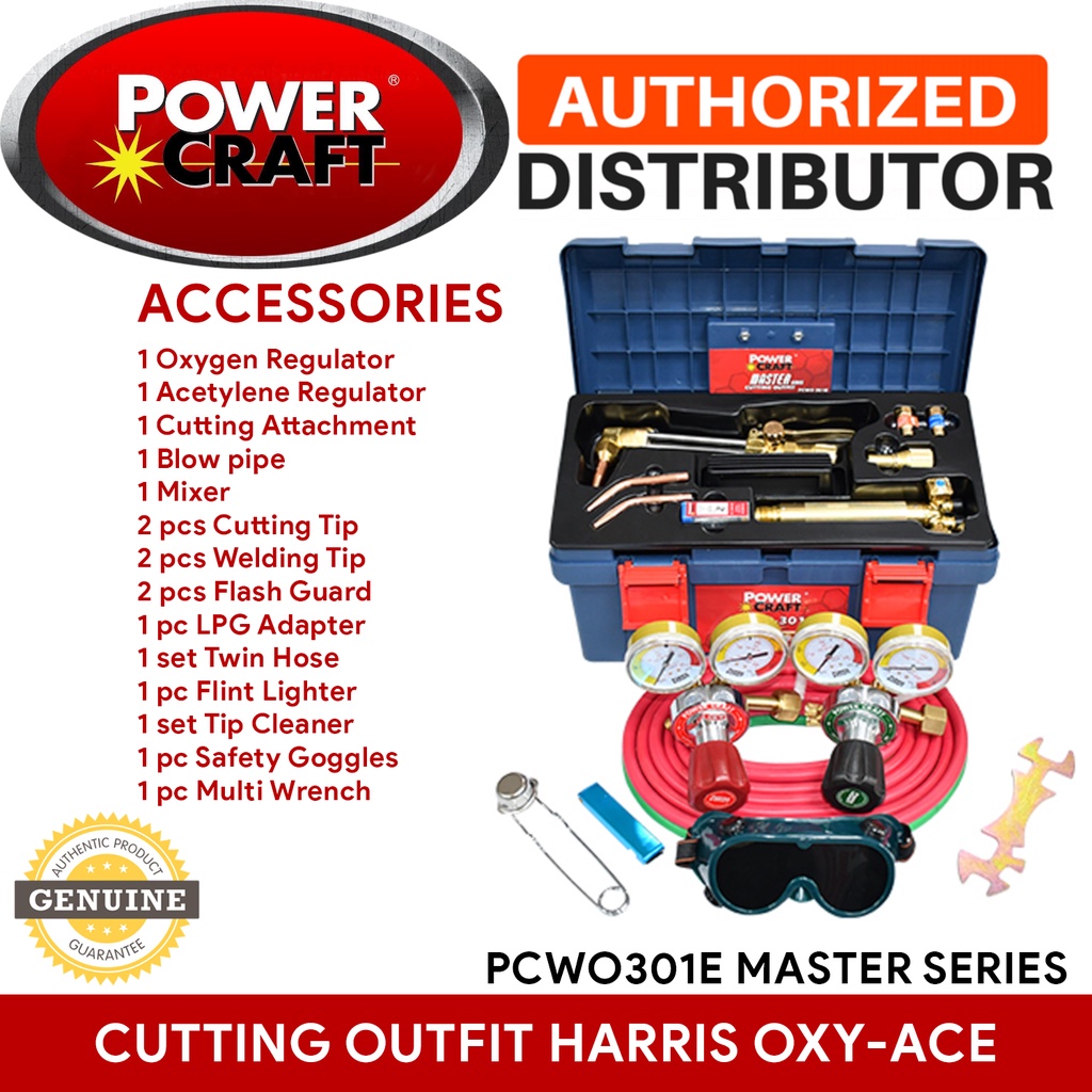 ORIGINAL PowerCraft Cutting Outfit Set Harris Type For Oxygen Acetylene