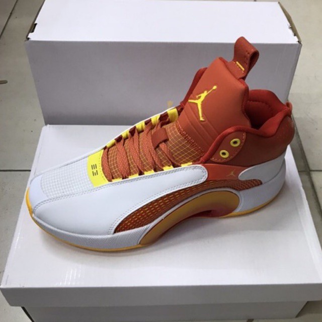 jordan 35 gold white orange