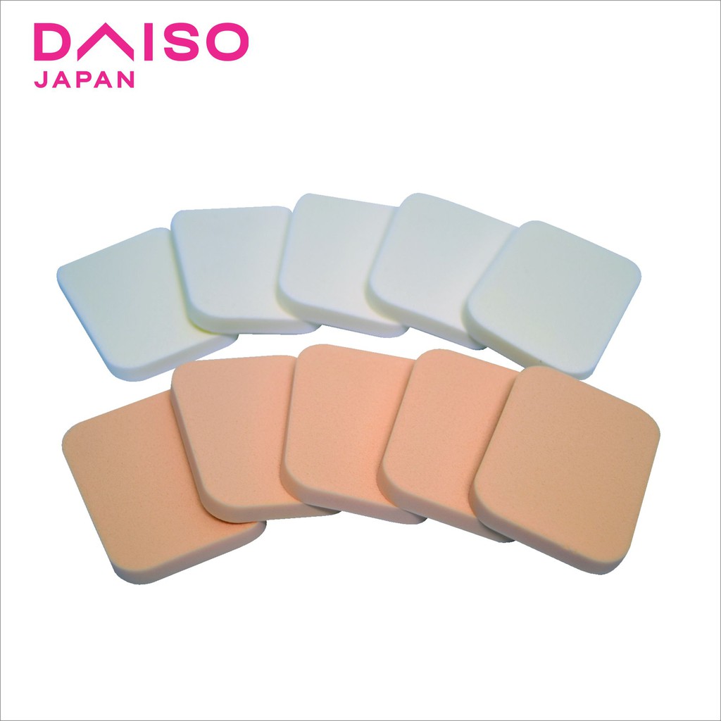 Daiso Square Makeup Sponge Value Pack 10 pcs Shopee Philippines