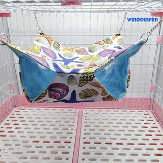 [Cute Pet House] Four Seasons Style Squirrel Double Hammock Canvas Summer Avoid Golden Flower Demon King Guinea Pig Honey Bag Glider Nest Supplies #7