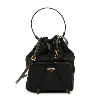 prada nylon mini bucket bag