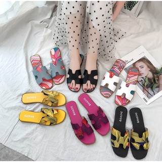 YZ Korean Summer Women Solid Rubber Sandal Open Toe Flat Casual Slippers m-168 M-169