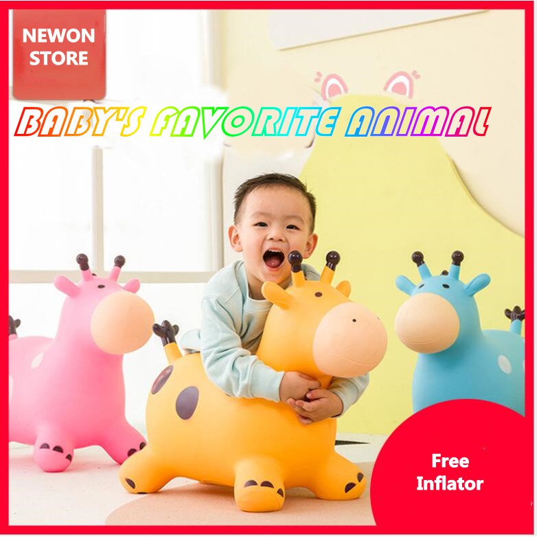 COD Bouncy Donkey Animal Kiddie Inflatable Toys Jumping Horse Ride-On ...