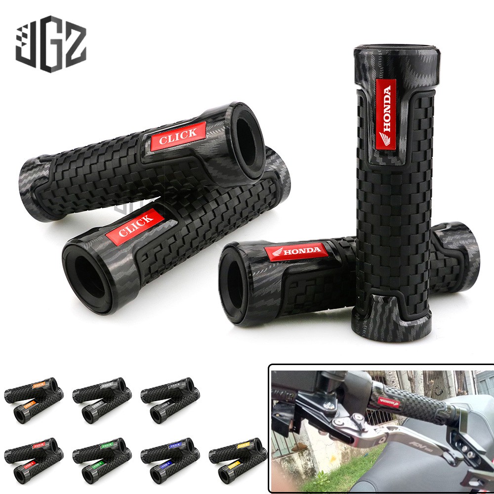 for Click Motorcycle Carbon Fiber Pattern Rubber Gel Hand Grips