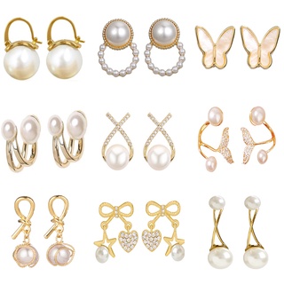 Fashion Delicated S925 Sterling Pearl Earring Drop Earring Butterfly Stud Earrings for Women Jewelry Accessories