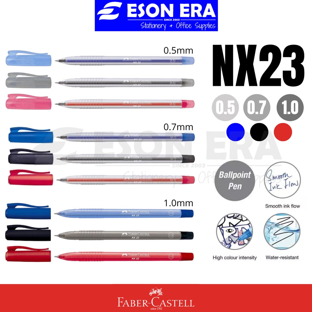 Faber-Castell NX23 Ball Pen 0.5mm / 0.7mm / 1.0mm | Shopee Philippines