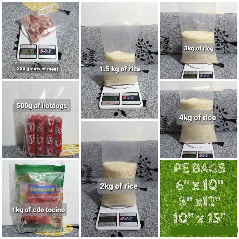 100PCS PE PLASTIC BAG Polyethylene Non Toxic Food Grade high quality