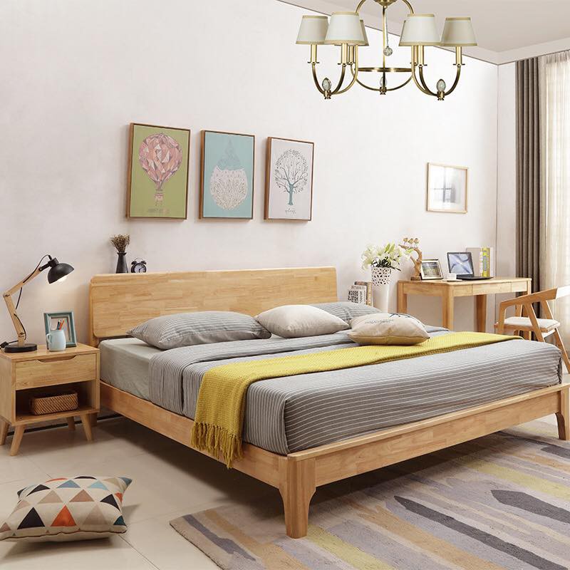 Simple Solid Wood Bed Frame Ee, Type Of Wood For Bed Frame