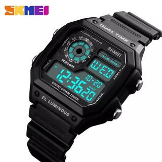 SKMEI 1299 Digital LED Light Sport Dual Time Unisex Watch #1
