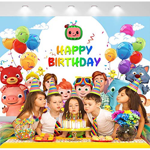 Cocomelon Backdrop Birthday Set Party Background poster Cartoon Theme  Colorful Happy Birthday Party Banner Decorations Supplies Newborn | Shopee  Philippines