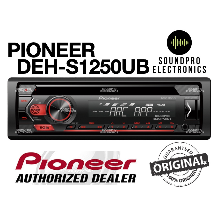2021 Model Pioneer DEHS1250UB Car Stereo 100 Original