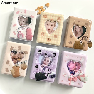 3 inch Cute Mini Photo Album 40 Pocket Pendant For Lomo Card Kawaii Lovely Keychain Card Holder Collection
