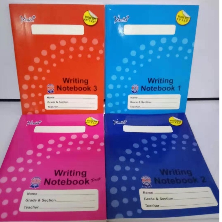 School Supplies K12 Vanda Writing Notebook Prep,Writing Notebook 1,2,3