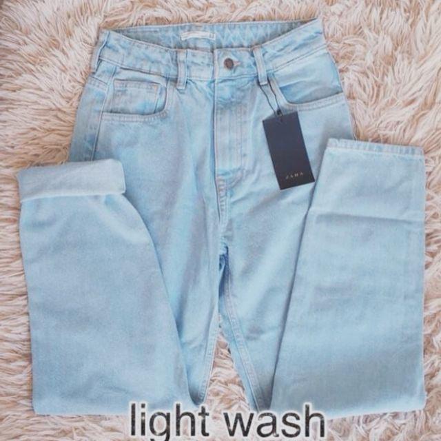 white wash mom jeans