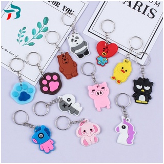 Korea Creative Schoolbag Silicone Cartoon Soft Plastic Pvc Keychain Small Gift Pendant AccessoryBT #1